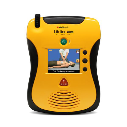 Defibtech Lifeline View Defibrillaattori mukana akku, elektrodit ja laukku