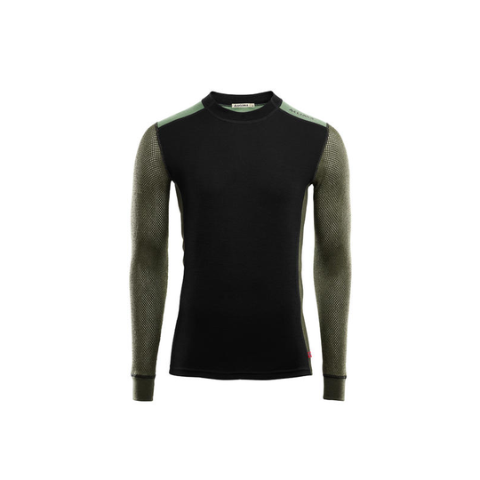 Aclima Hybrid Crew Neck miesten merkinovillapaita, BlackOliDil