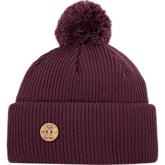 VAI-KO Timberjack Pom Beanie - Bordeaux Brown - Unisex - OneSize - Partioaitta