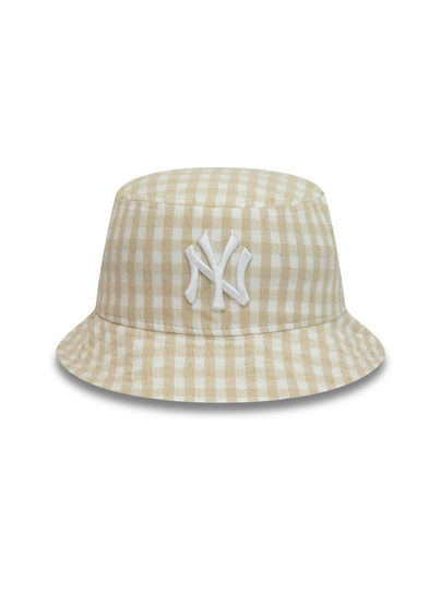 Ny yankees gingham tapered bucket -hattu