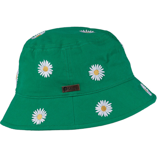 Salon Lakkitehdas Bucket Hat Päivänkakkara Ao - Kirkas Vihreä - Unisex - 56 - Partioaitta