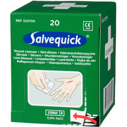 Salvequick 323700 Haavanpuhdistuspyyhe 20st