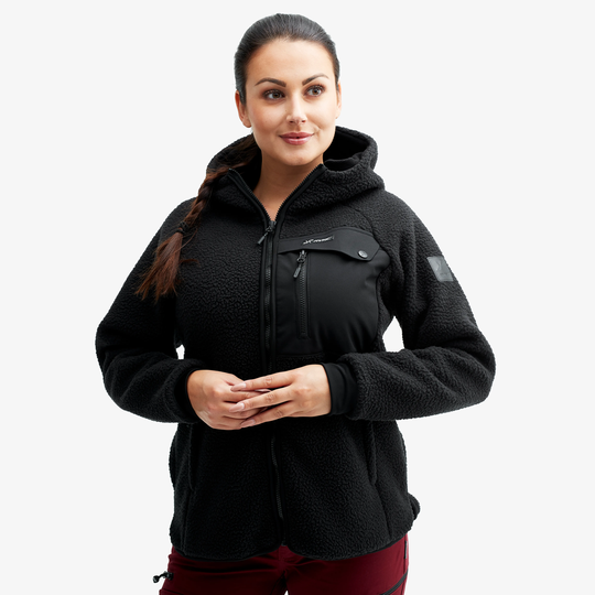 Sherpa Hoodie Naiset Caviar, Koko:XS - > Paidat > Hupparit