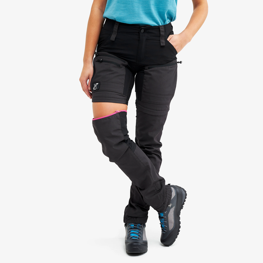 RVRC GP Pro Zip-off Pants Naiset Jetblack, Koko:L - Zip-off-housut