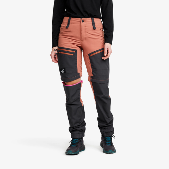 RVRC GP Pro Zip-off Pants Naiset Copper Brown, Koko:L - Zip-off-housut