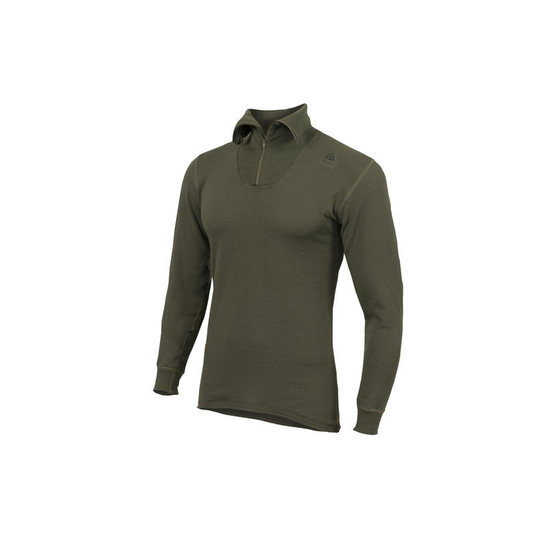 Aclima HW Polo W/Zip 230g pitkähihainen paita unisex, oliivi