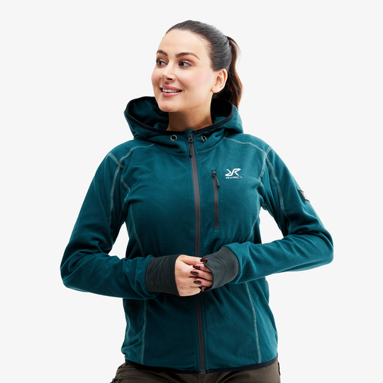 Trekker Hoodie Naiset Teal, Koko:S - > Paidat > Hupparit