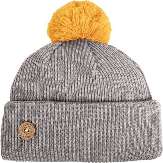 VAI-KO Timberjack Pom Beanie - Greymele/autumn Gold Pom - Unisex - OneSize - Partioaitta