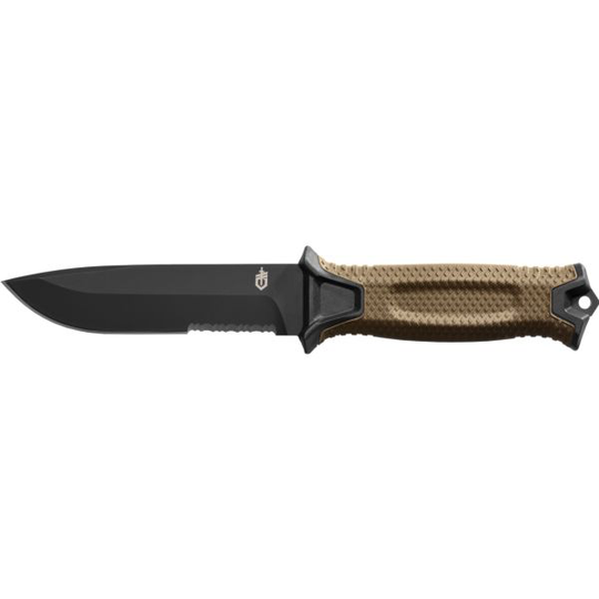 Gerber 1027847 Puukko Sahalaitainen, mukana tuppi, ruskea kotelo