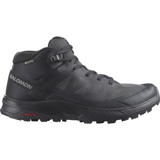 Salomon Outrise Mid Gtx W - Black/black/ebony - Naiset - UK 4 - Partioaitta
