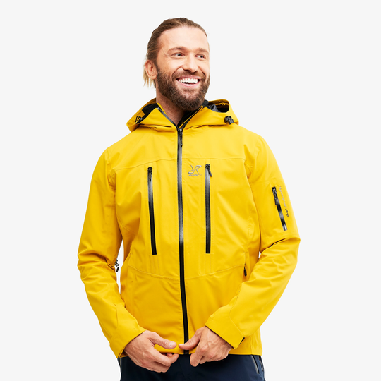 Whisper Jacket Miehet Lemon Curry, Koko:XL - Ulkoilutakki, Kuoritakki & Tuulitakki