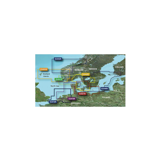 Garmin Pohjois-Tanska ja Eider microSD™/SD™-kortti: VEU474S, Kartat & Ohjelmistot