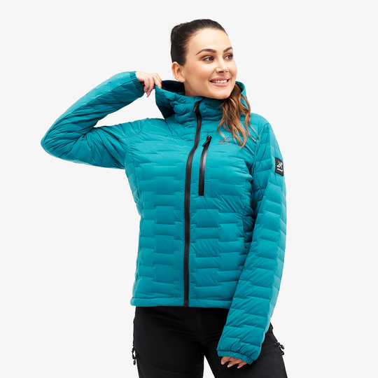 Flex Down Jacket Naiset Ocean Depth, Koko:XL - Ulkoilutakki, Kuoritakki & Tuulitakki