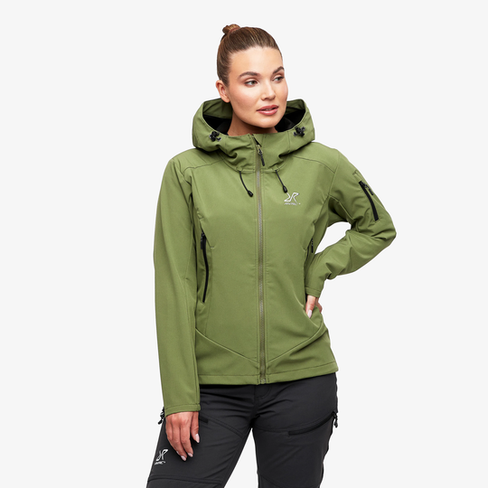 Reckon Softshell Jacket Naiset Olivine, Koko:L - > Takit > Softshell-takit