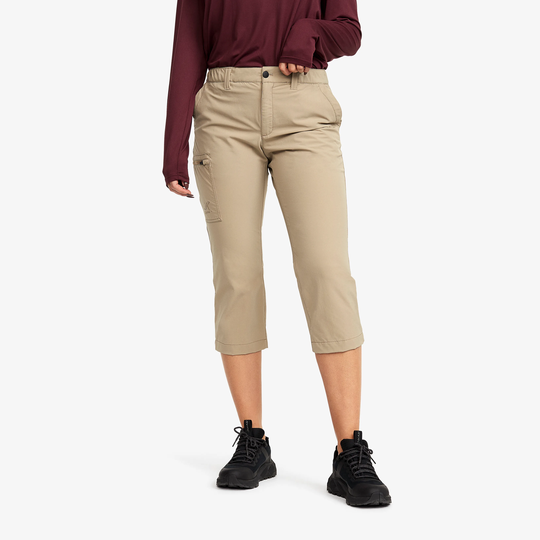 Loyal 3/4 Stretch Pants Naiset Khaki, Koko:L - Ulkoiluhousut, Vaellushousut & Retkeilyhousut