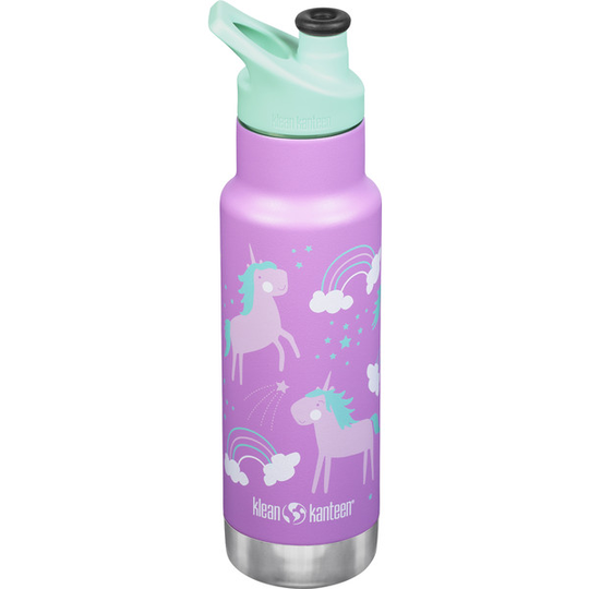 Klean Kanteen Insulated Kid Classic Narrow 355ml - Kid Sport Cap - Unicorns - OneSize - Partioaitta