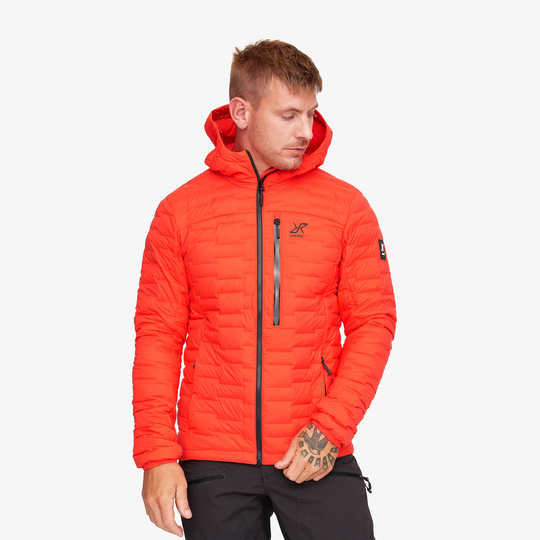 Flex Down Jacket Miehet Mandarin Red, Koko:XL - Ulkoilutakki, Kuoritakki & Tuulitakki