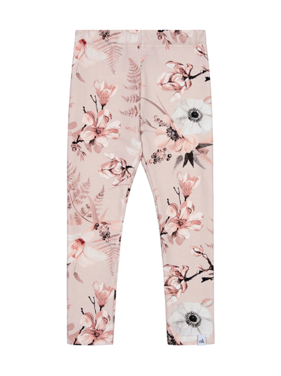 Print leggings, rose lily
