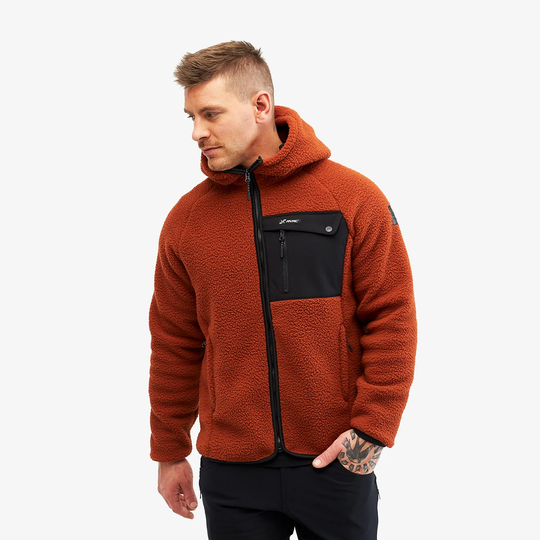Sherpa Hoodie Miehet Rusty Orange, Koko:2XL - Miehet > Paidat > Hupparit