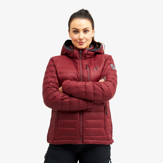 Helium Down Jacket Naiset Bison Red, Koko:S - Ulkoilutakki, Kuoritakki & Tuulitakki