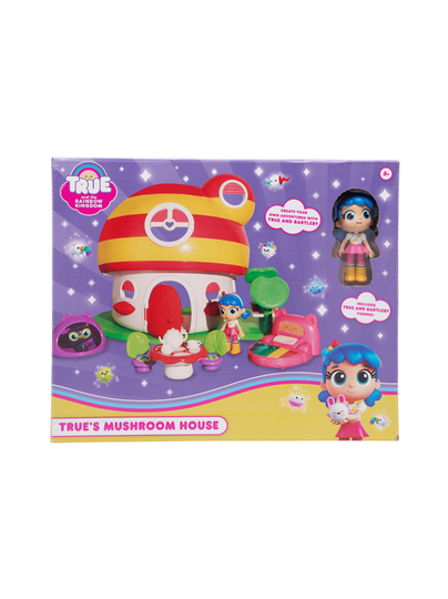 True mushroom house w. 2 figures