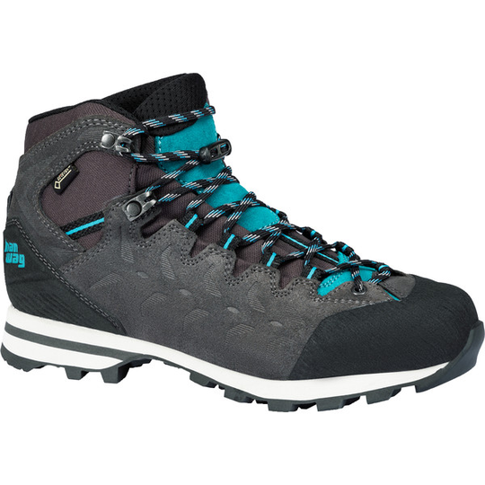 Hanwag Makra Light Lady Gtx - Asphalt/bluegreen - Naiset - 4,5 - Partioaitta