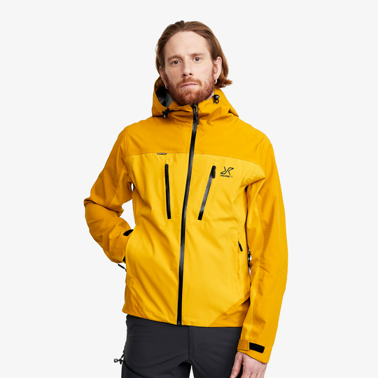 Silence Proshell Jacket Miehet Lemon Curry, Koko:L - Ulkoilutakki, Kuoritakki & Tuulitakki