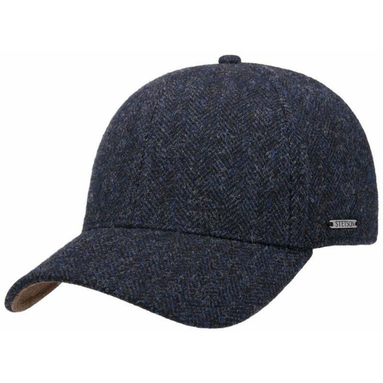 Stetson Baseball Cap Wool Herringbone - Blue Herringbone - Unisex - L - Partioaitta
