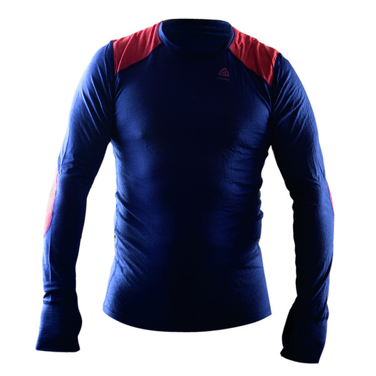Aclima Lightwool Reinforced Crew Neck M - Navy Blazer/red Ochre - Miehet - S - Partioaitta