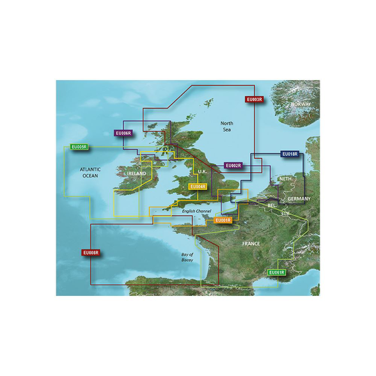 Garmin Benelux Offshore & Inland microSD™/SD™-kortti, Kartat & Ohjelmistot