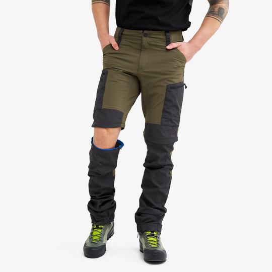RVRC GP Pro Zip-off Pants Miehet Dark Olive, Koko:2XL - Zip-off-housut