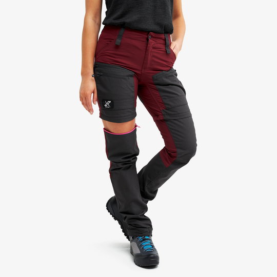 RVRC GP Pro Zip-off Pants Naiset Bison Red, Koko:L - Zip-off-housut