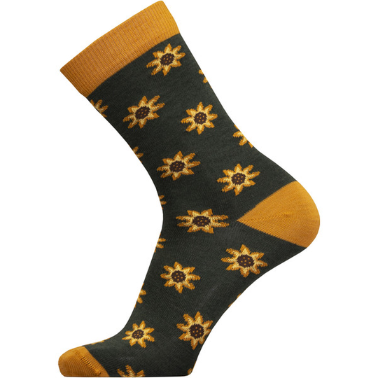 Sukkamestarit Merinovillasukat - Auringonkukka Vihreä - Unisex - 35-38 - Partioaitta