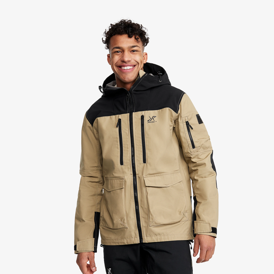 Outdoor Jacket Miehet Khaki, Koko:L - Ulkoilutakki, Kuoritakki & Tuulitakki