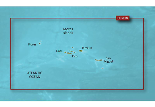 Garmin Azores Islands microSD™/SD™-kortti: VEU502S, Kartat & Ohjelmistot