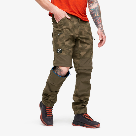 Nordwand Pro Zip-off Pants Miehet Earth Camo, Koko:L - Zip-off-housut