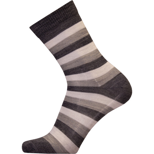 Sukkamestarit Merinovillasukat - 3-raita Harmaa - Unisex - 35-38 - Partioaitta