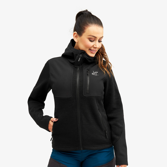 Wander Pro Wool Hoodie Naiset Charcoal Black, Koko:L - > Paidat > Hupparit