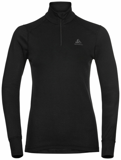 Odlo Women's ACTIVE WARM ECO Half-Zip Turtleneck Base Layer Top