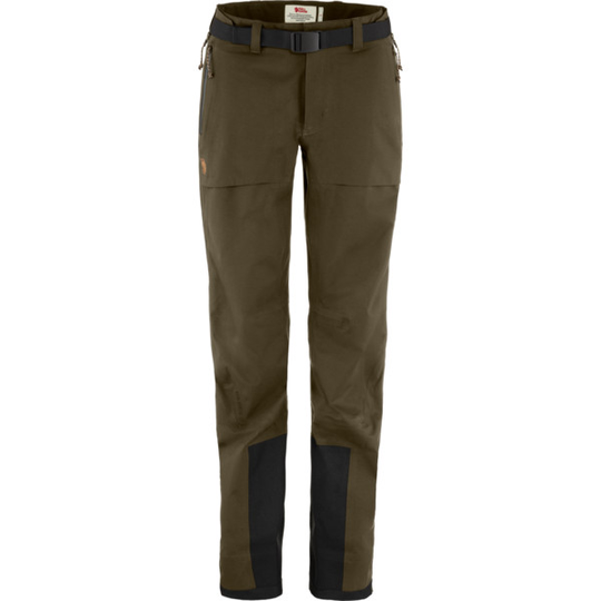Fjällräven Keb Eco-shell Trousers W - Dark Olive - Naiset - L - Partioaitta