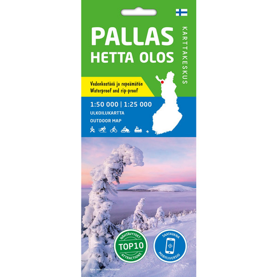 Karttakeskus Pallas Hetta Olos Ulkoilukartta 1:50 000 - Nocolor - OneSize - Partioaitta