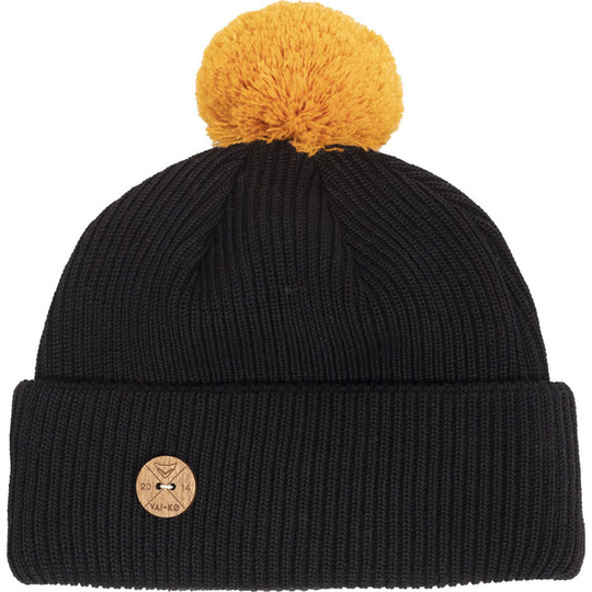 VAI-KO Timberjack Pom Beanie - Black Autumn Gold Pom - Unisex - OneSize - Partioaitta
