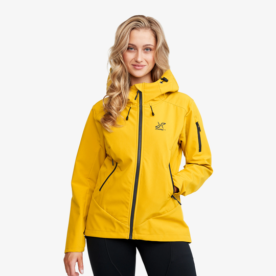 Reckon Softshell Jacket Naiset Lemon Curry, Koko:L - > Takit > Softshell-takit