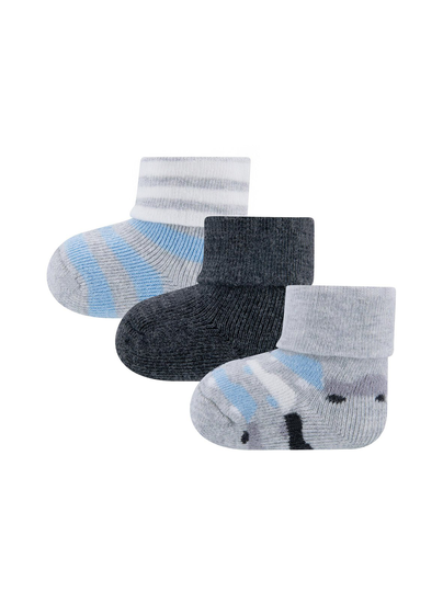 Newborn-sukat 3-pack stripes/cars ewers