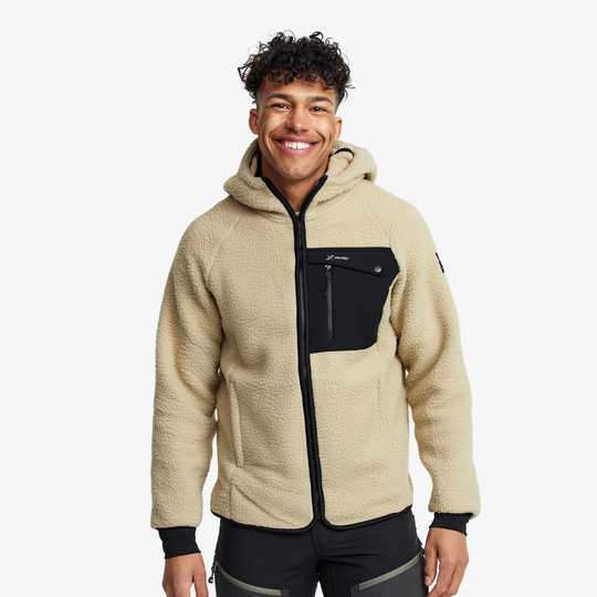 Sherpa Hoodie Miehet Beige Khaki, Koko:2XL - Miehet > Paidat > Hupparit