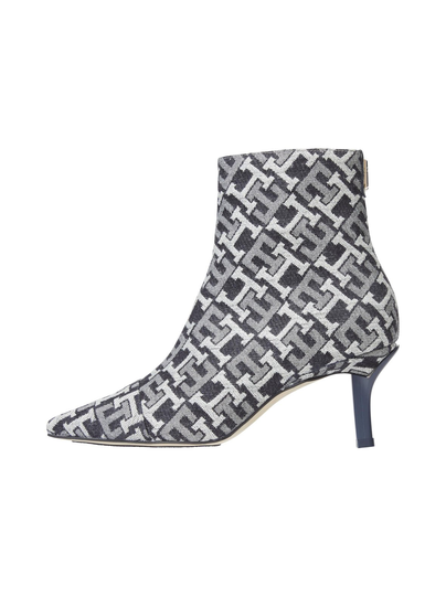 Pointy heel denim -saappaat