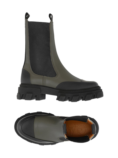 Mid calf chelsea -nahkanilkkurit