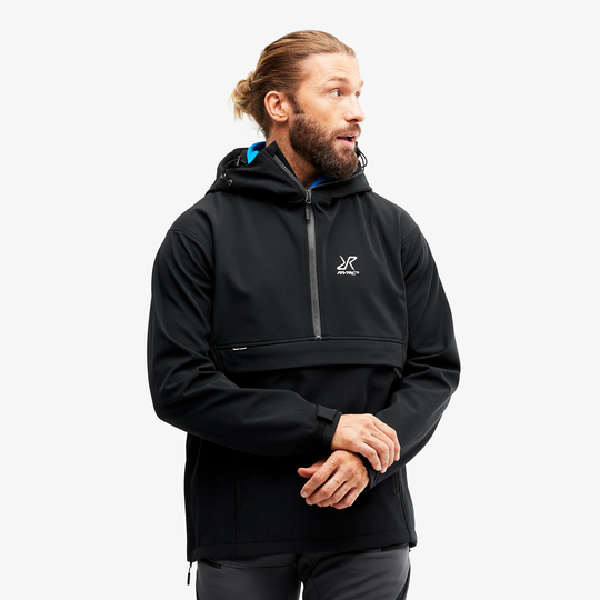 Hiball Anorak Miehet Black, Koko:L - Ulkoilutakki, Kuoritakki & Tuulitakki