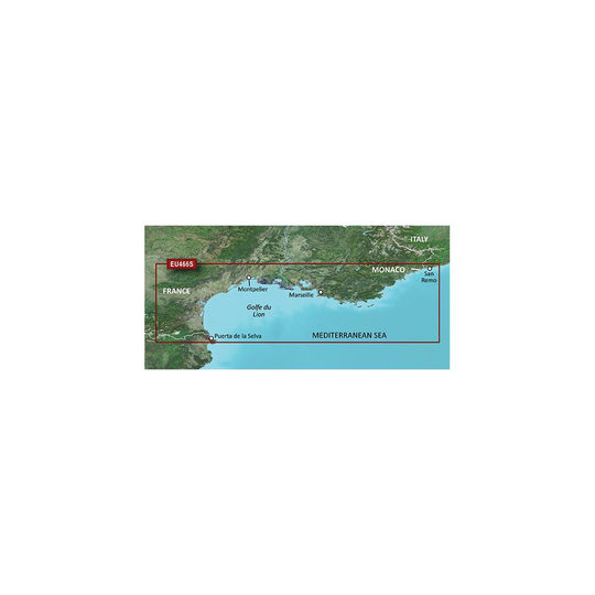 Garmin Golfe Du Lion San Remo microSD ™ / SD ™ -kortille: VEU466S, Kartat & Ohjelmistot