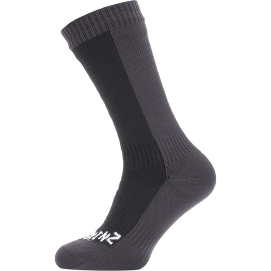 Sealskinz Waterproof Cold Weather Mid Length Sock - Black/grey - Unisex - S - Partioaitta